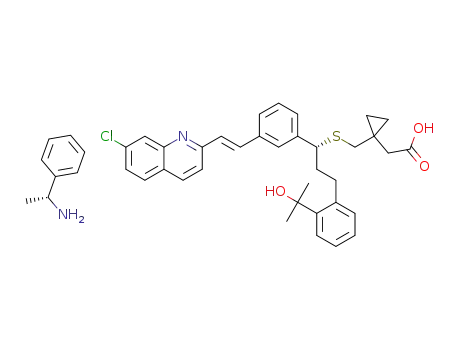 1-[[[(1R)-1-[3-[(1E)-2-(7-chloro-2-quinolinyl)ethenyl]phenyl]-3-[2-(1-hydroxy-1-methylethyl)phenyl]propyl]sulfanyl]methyl]cyclopropaneacetic acid R-(+)-α-methylbenzylamine salt